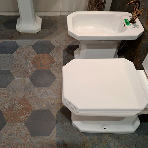 Arenella hexagonal multicoloured slate