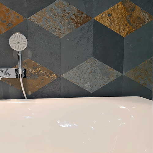 Slate black Santa Ana rhombus